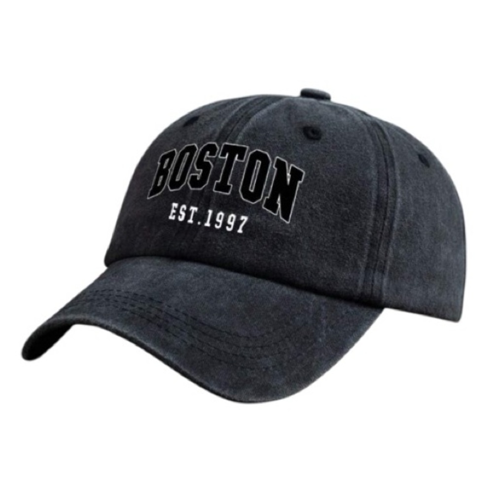 Boston EST. 1997 Vintage Washed Baseball Cap Adjustable Unisex Hat